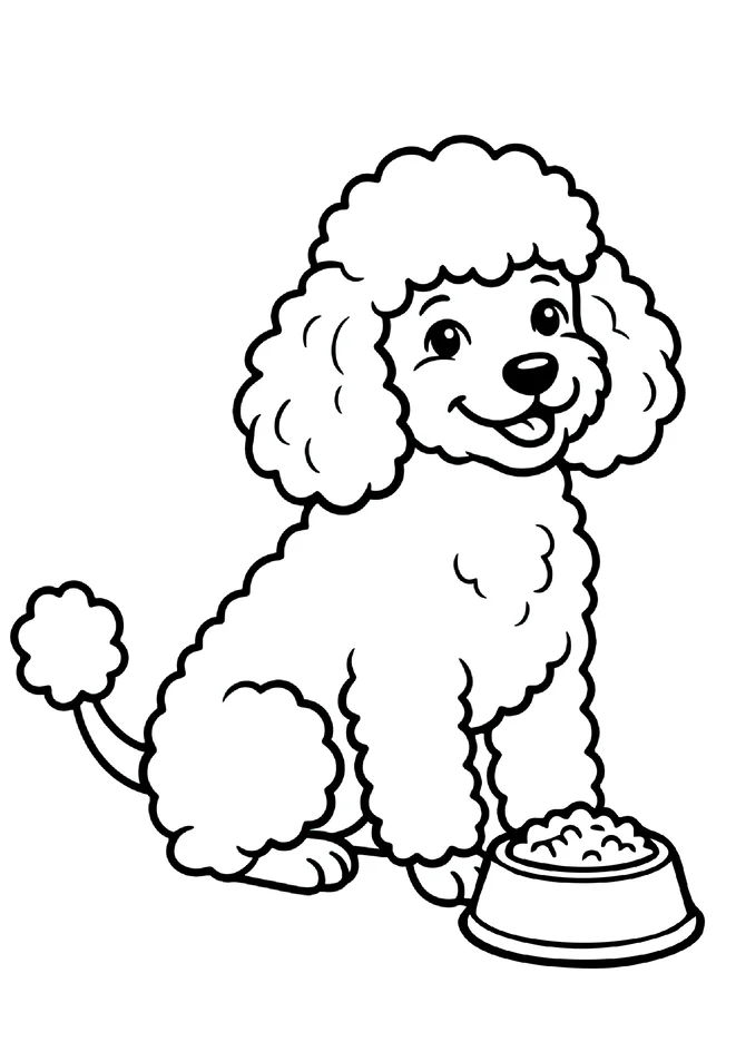 Cachorros para colorir para imprimir e colorir - imagem 8